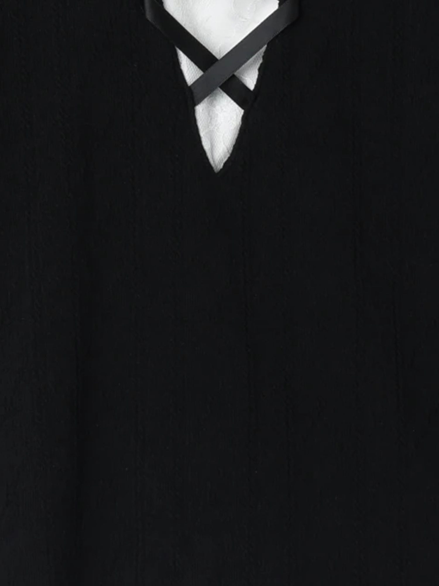 お嬢さんバックレースアップフレアスリーブカットソー（カットソー・T