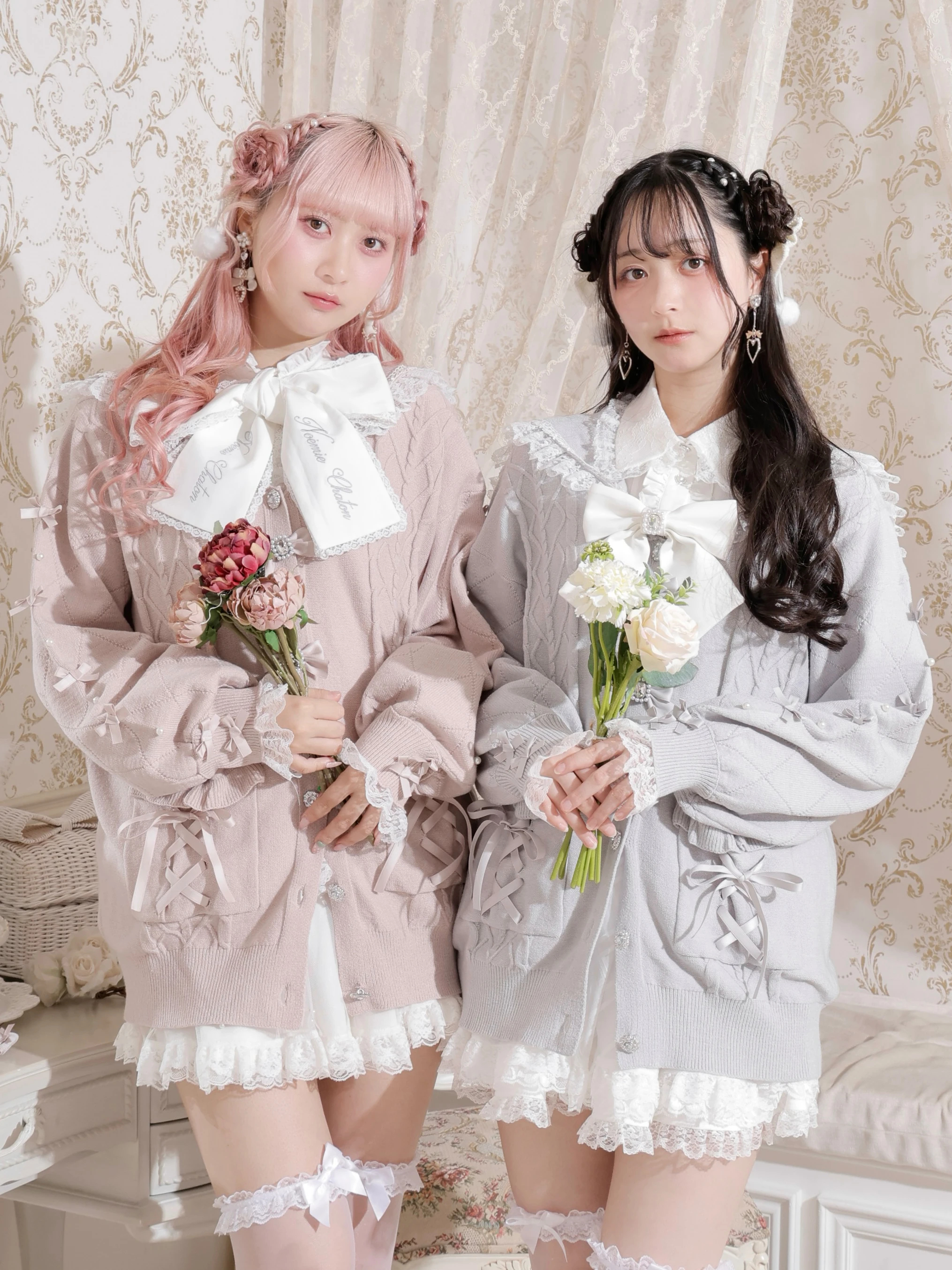 andmary エマリボンセットカーディガン 黒 3073001127929231_01_0865w.jpeg