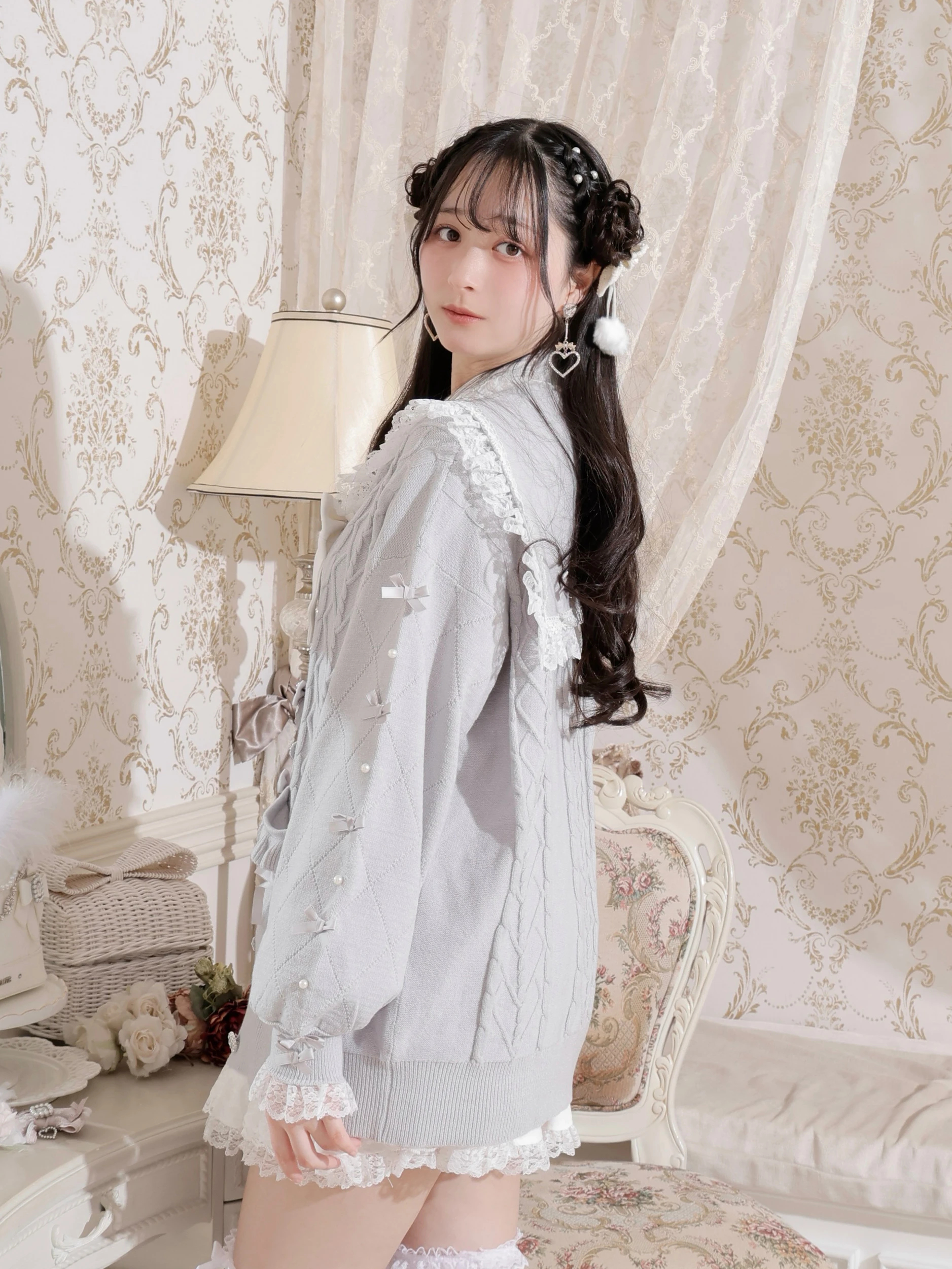yori ファンシーヘムケーブルカーディガン 美品 新品☆ヨリ yori☆ファンシーヘムケーブルカーデ カーディガン 【公式