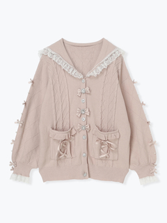 NOEMIE(ノエミー) |メニーリボンケーブルセーラカーデ