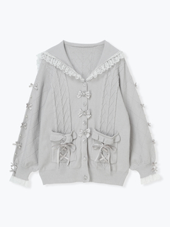 NOEMIE(ノエミー) |メニーリボンケーブルセーラカーデ