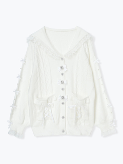 NOEMIE(ノエミー) |メニーリボンケーブルセーラカーデ