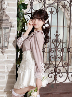 NOEMIE(ノエミー) |メニーリボンレースアップブラウス