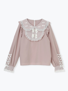 NOEMIE(ノエミー) |メニーリボンレースアップブラウス