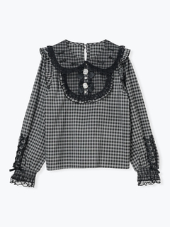 NOEMIE(ノエミー) |メニーリボンレースアップブラウス