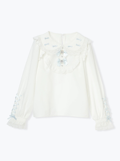 NOEMIE(ノエミー) |メニーリボンレースアップブラウス