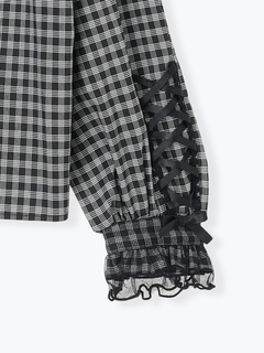 NOEMIE(ノエミー) |メニーリボンレースアップブラウス