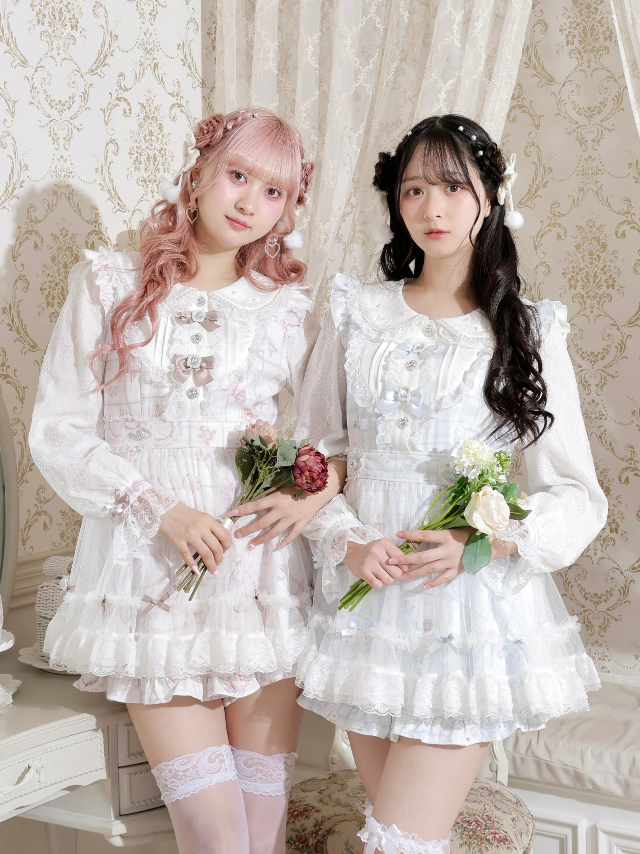 Sweet bunny セットアップ（セットアップ｜ピンク・サックス・黒