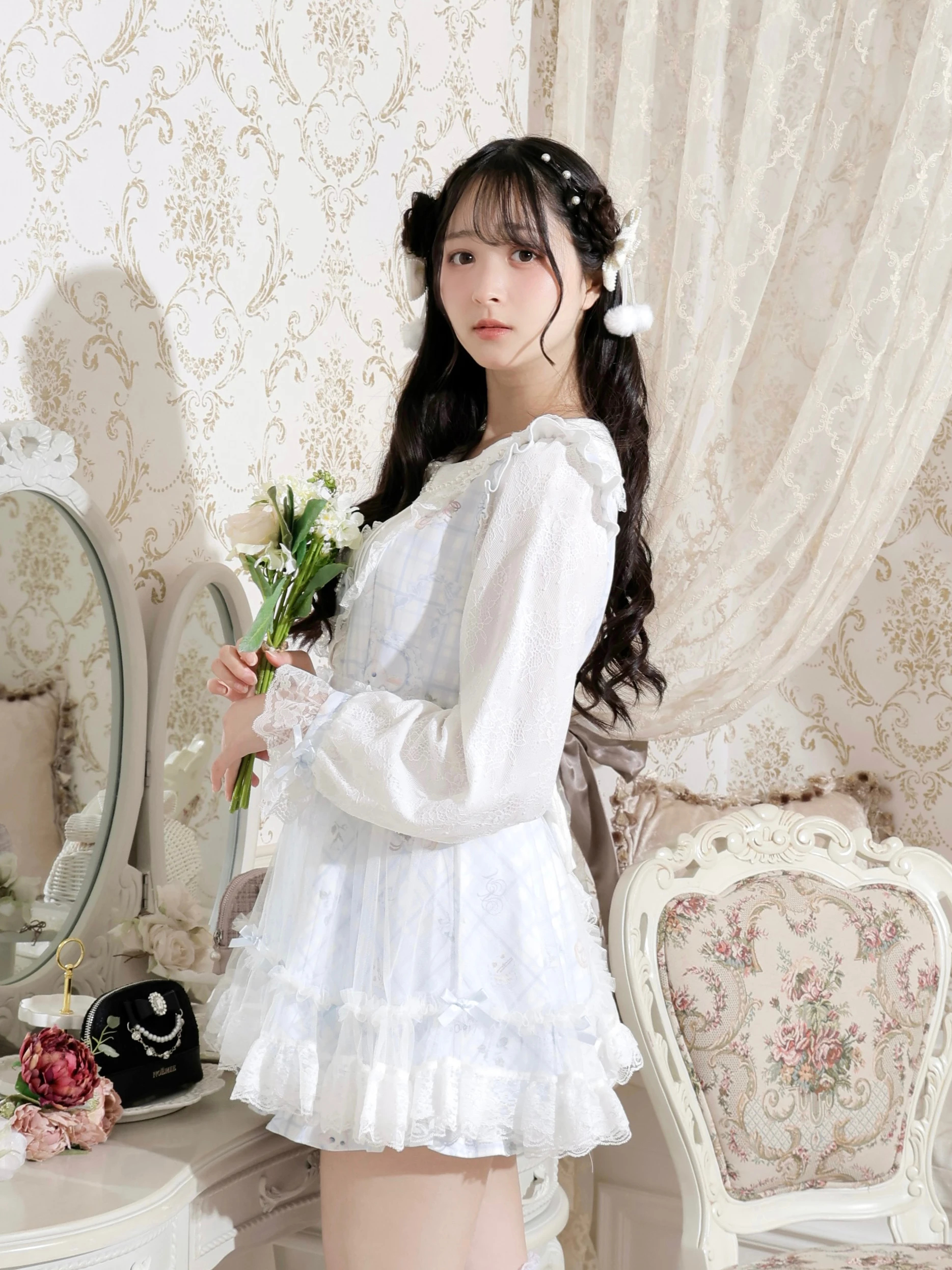 Sweet bunny セットアップ（セットアップ｜サックス・ピンク・黒