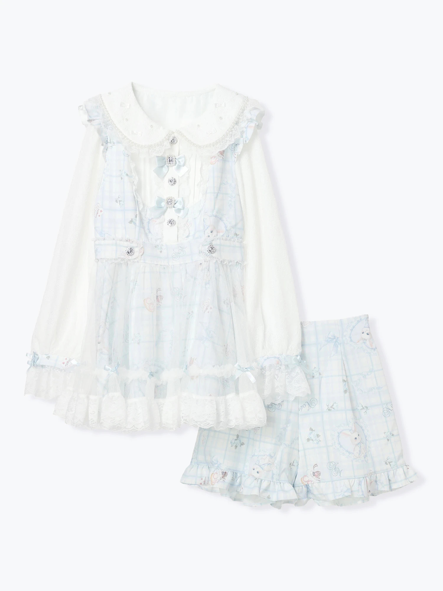 Sweet bunny セットアップ（セットアップ｜ピンク・サックス・黒