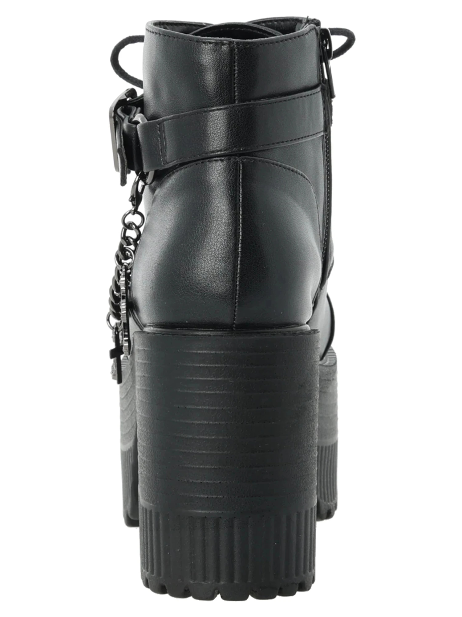 クロスチャームチェーンブーツ（ブーツ｜黒・シルバー）｜【公式