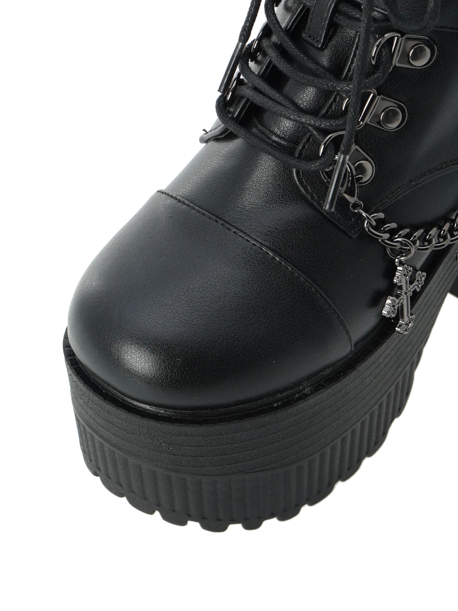 ノエミー（NOEMIE）/クロスチャームチェーンブーツ クロスチャームチェーンブーツ（ブーツ｜黒・シルバー）｜【公式