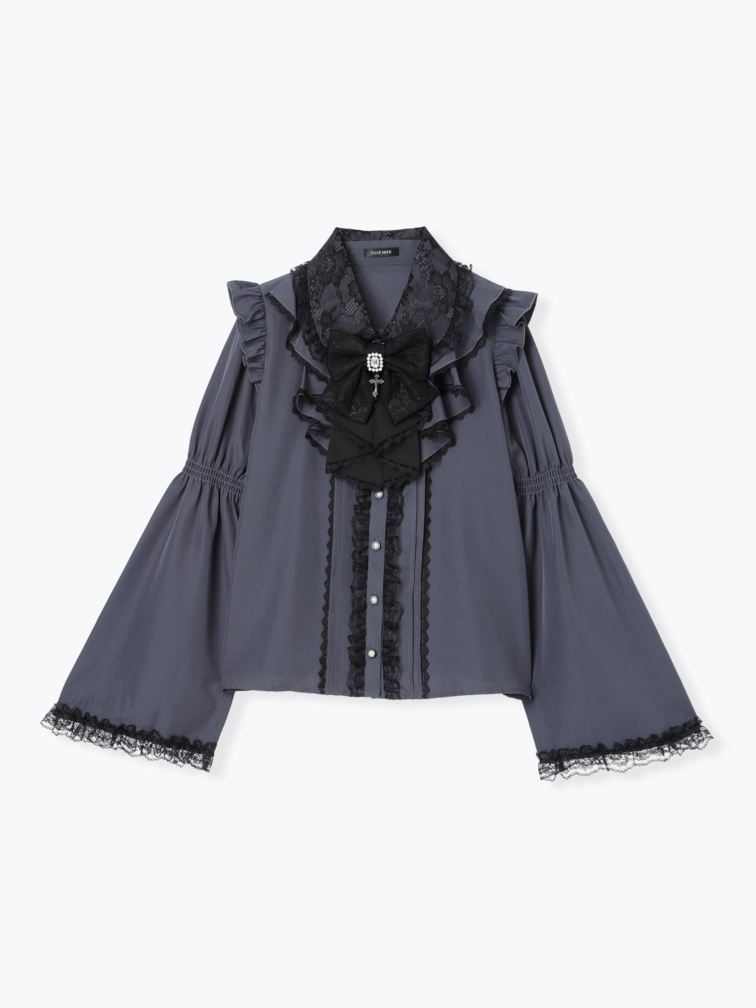 DOMELLE ドメル シャツ ブラウス ラッフルスリーブ 黒 フリル M 楽天市場】【半額クーポン対象】ラッフルスリーブ ブラウス レディース