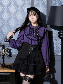 地雷 ノエミー ブラウス リボン ラッフルフリル ハート スカパン セットアップ 地雷 ノエミー ブラウス リボン ラッフルフリル ハート スカパン