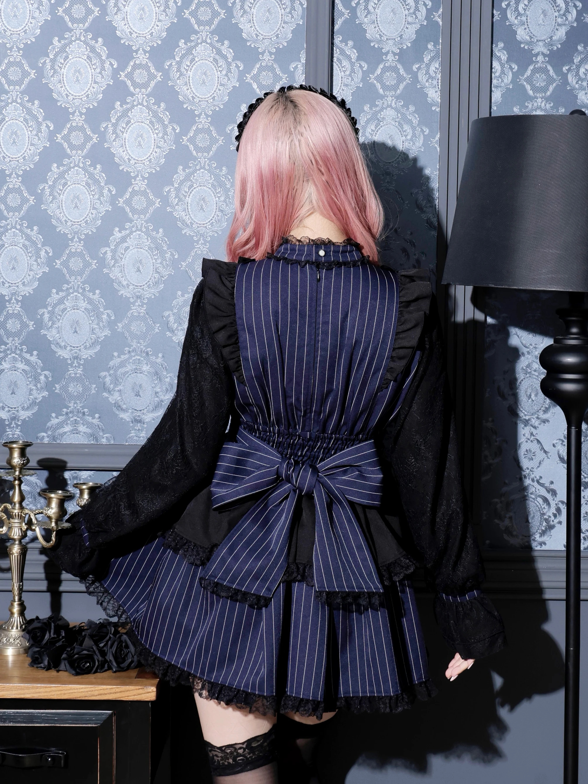 ゴシックチョーカーレースアップヨークセットアップ（セットアップ｜緑