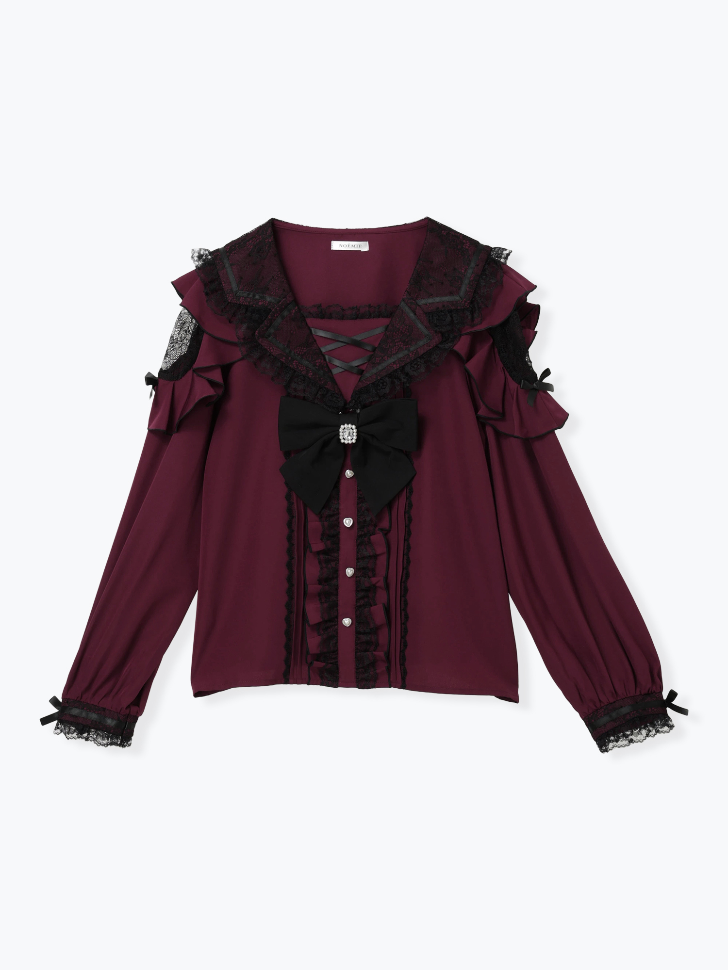 トレンチセーラーオープンショルダーブラウス（シャツ・ブラウス