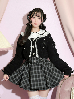 NOEMIE(ノエミー) |ビジューリボンレースアップマシュマロカーデ