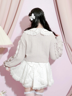 NOEMIE(ノエミー) |ビジューリボンレースアップマシュマロカーデ