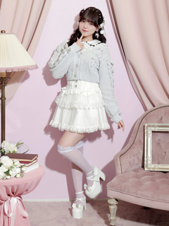 NOEMIE(ノエミー) |ビジューリボンレースアップマシュマロカーデ