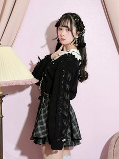 NOEMIE(ノエミー) |ビジューリボンレースアップマシュマロカーデ