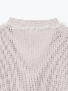 NOEMIE(ノエミー) |ビジューリボンレースアップマシュマロカーデ