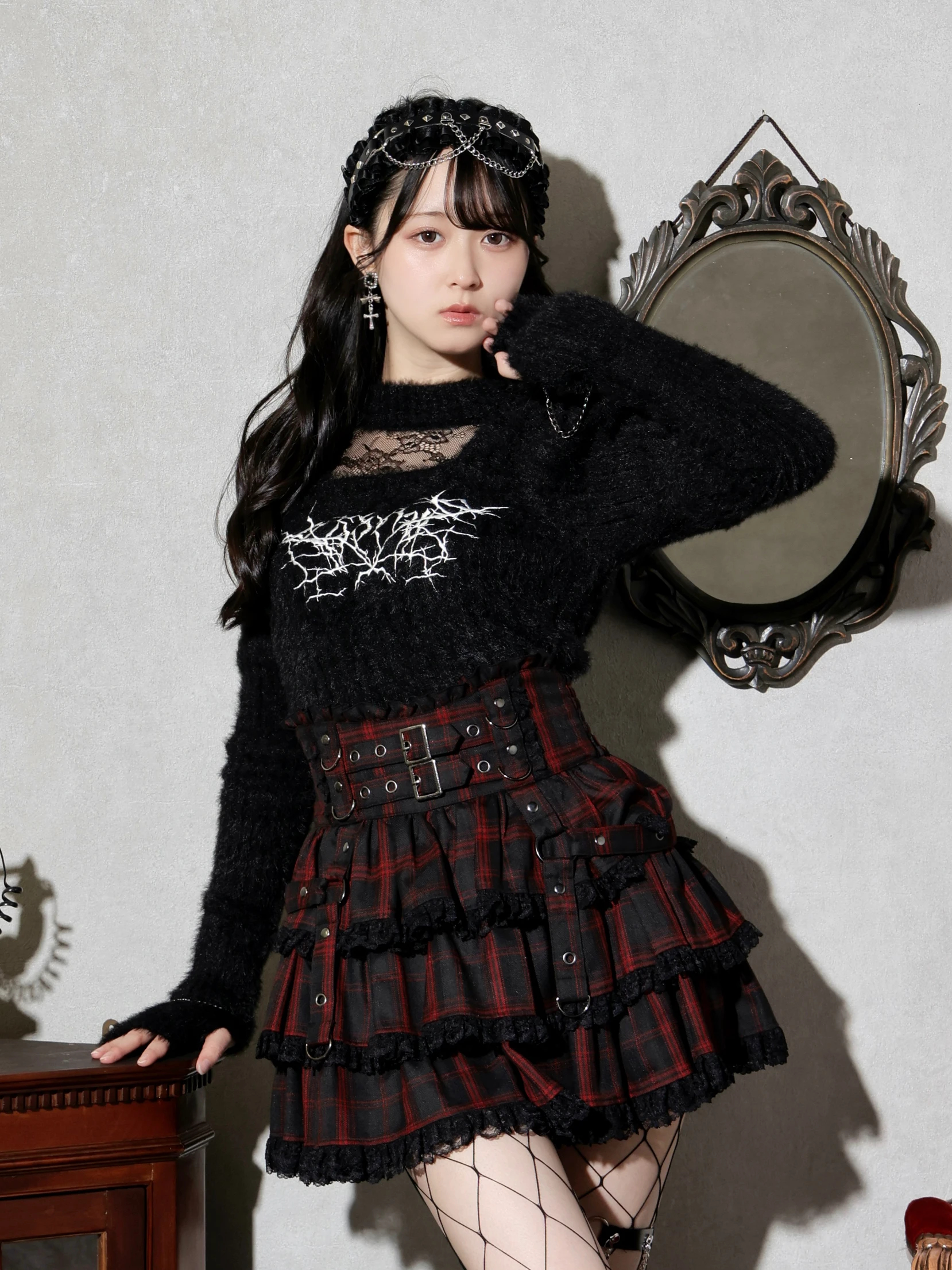 4WAYアームウォーマーフェザーニット（ニット・セーター｜オフホワイト