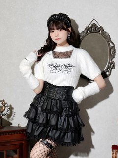 NOEMIE(ノエミー) |フェイクレザーダブルベルトティアードスカパン