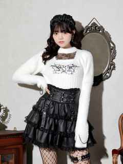 NOEMIE(ノエミー) |フェイクレザーダブルベルトティアードスカパン