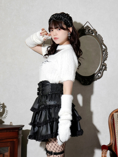 NOEMIE(ノエミー) |フェイクレザーダブルベルトティアードスカパン