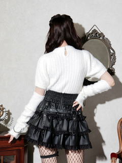 NOEMIE(ノエミー) |フェイクレザーダブルベルトティアードスカパン