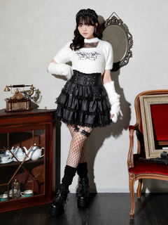 NOEMIE(ノエミー) |フェイクレザーダブルベルトティアードスカパン