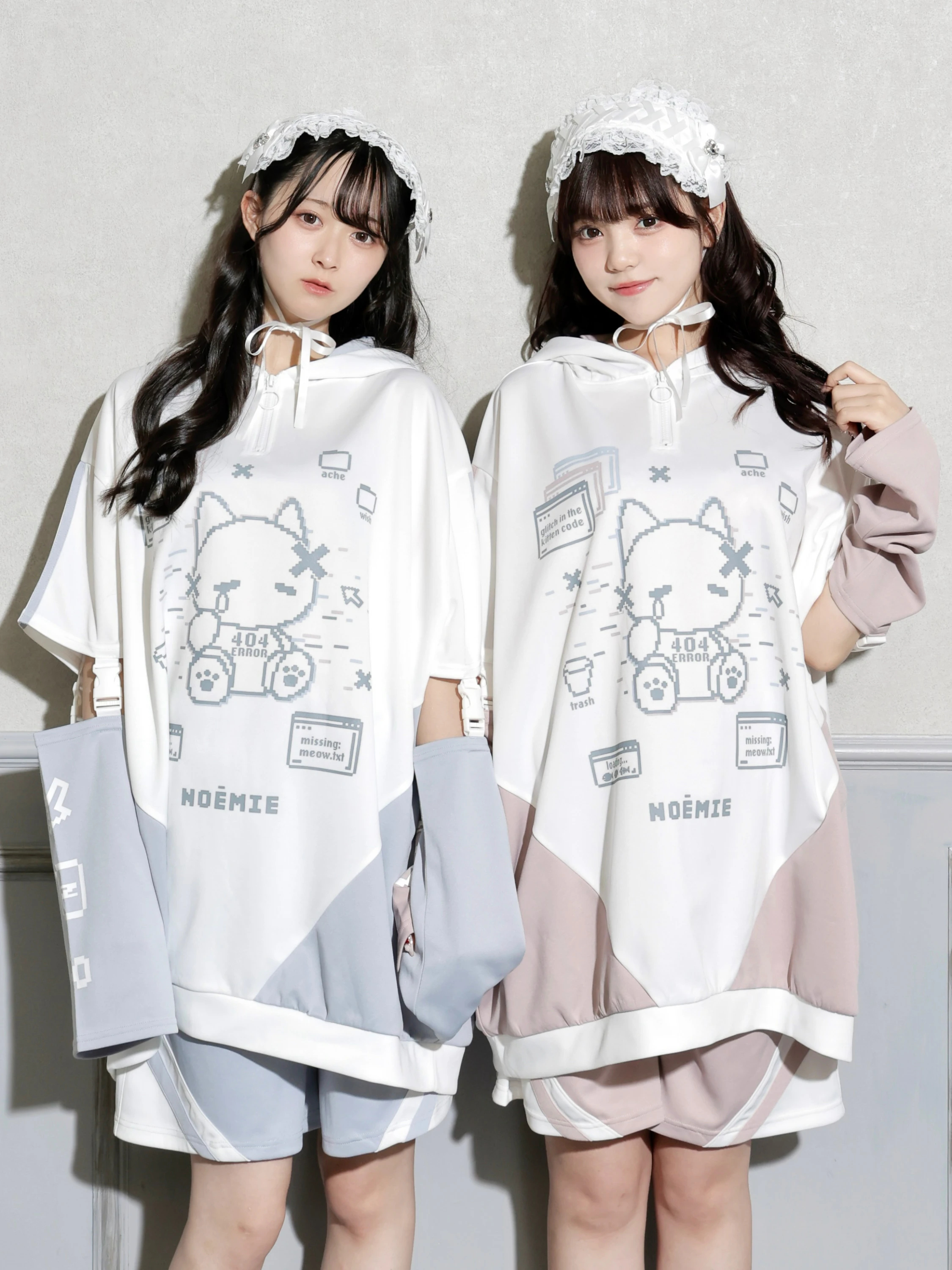 ひなちゃん5しゃい着用FR2パーカー サイバーにゃんにゃんジャージパーカー（パーカー｜ピンク・サックス