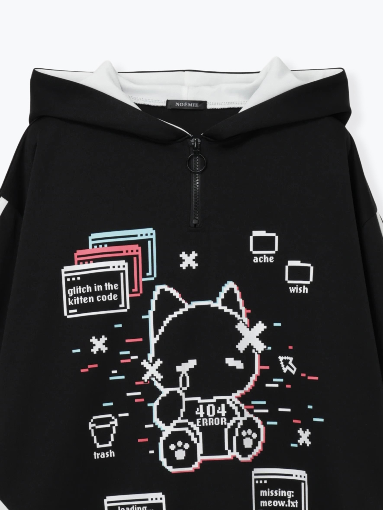 サイバーにゃんにゃんジャージパーカー（パーカー｜ピンク・サックス