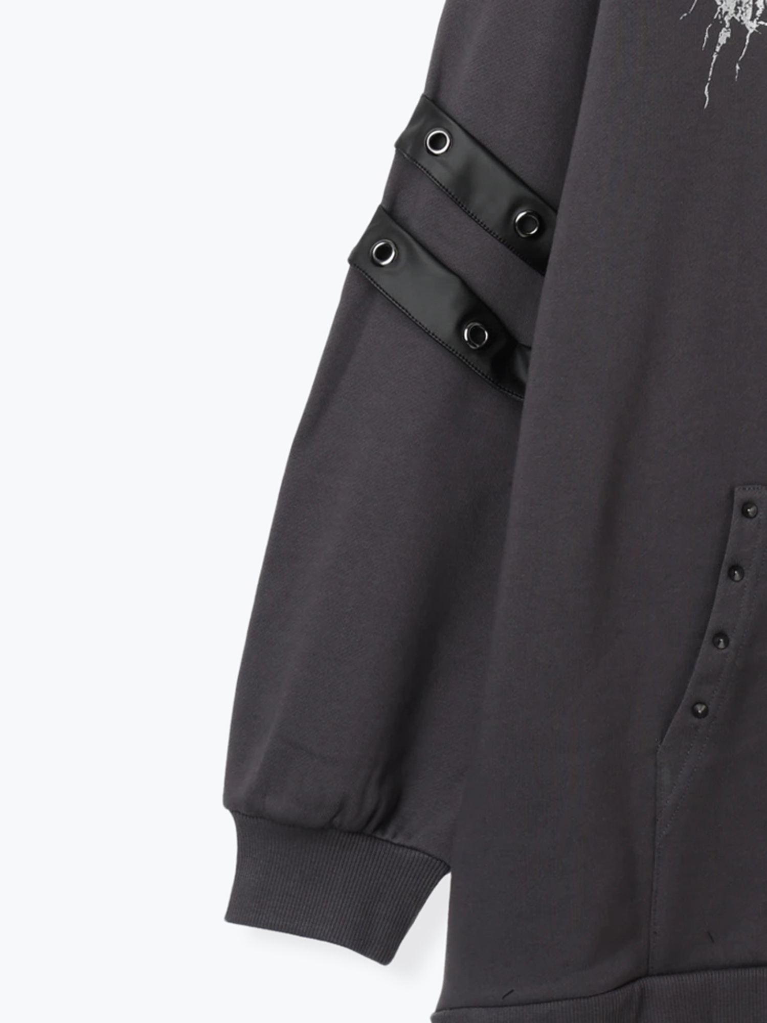 ブラックファーユニセックス裏毛ジップパーカー（パーカー｜黒・濃