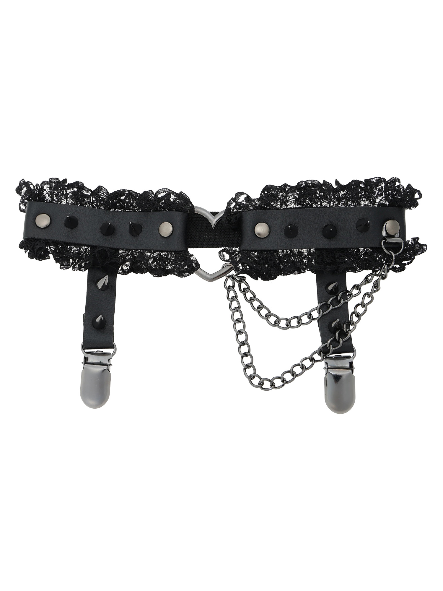 ソックスガーターベルト（アクセサリー｜黒・シルバー）｜【公式