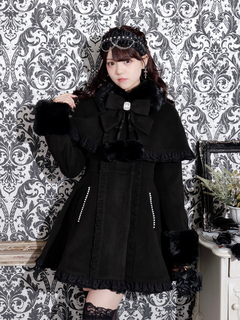 NOEMIE(ノエミー) |ゴシックフリルレースアップケープコート