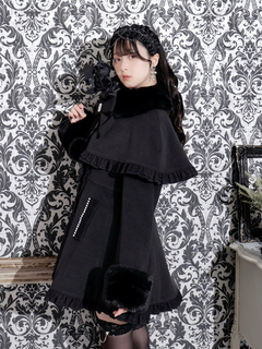 NOEMIE(ノエミー) |ゴシックフリルレースアップケープコート