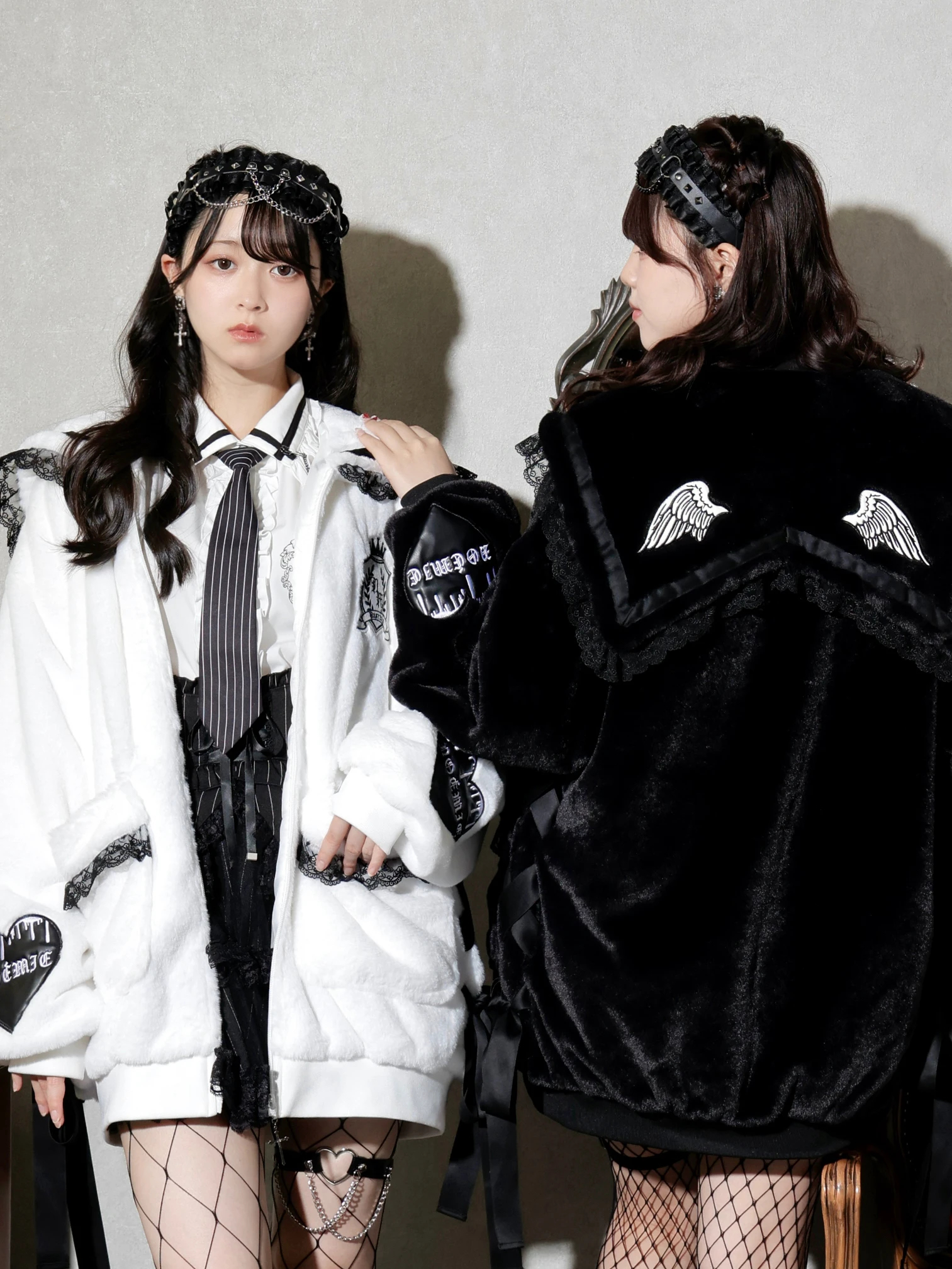 ゴシックスピンドルファーブルゾン（ブルゾン｜オフホワイト・黒