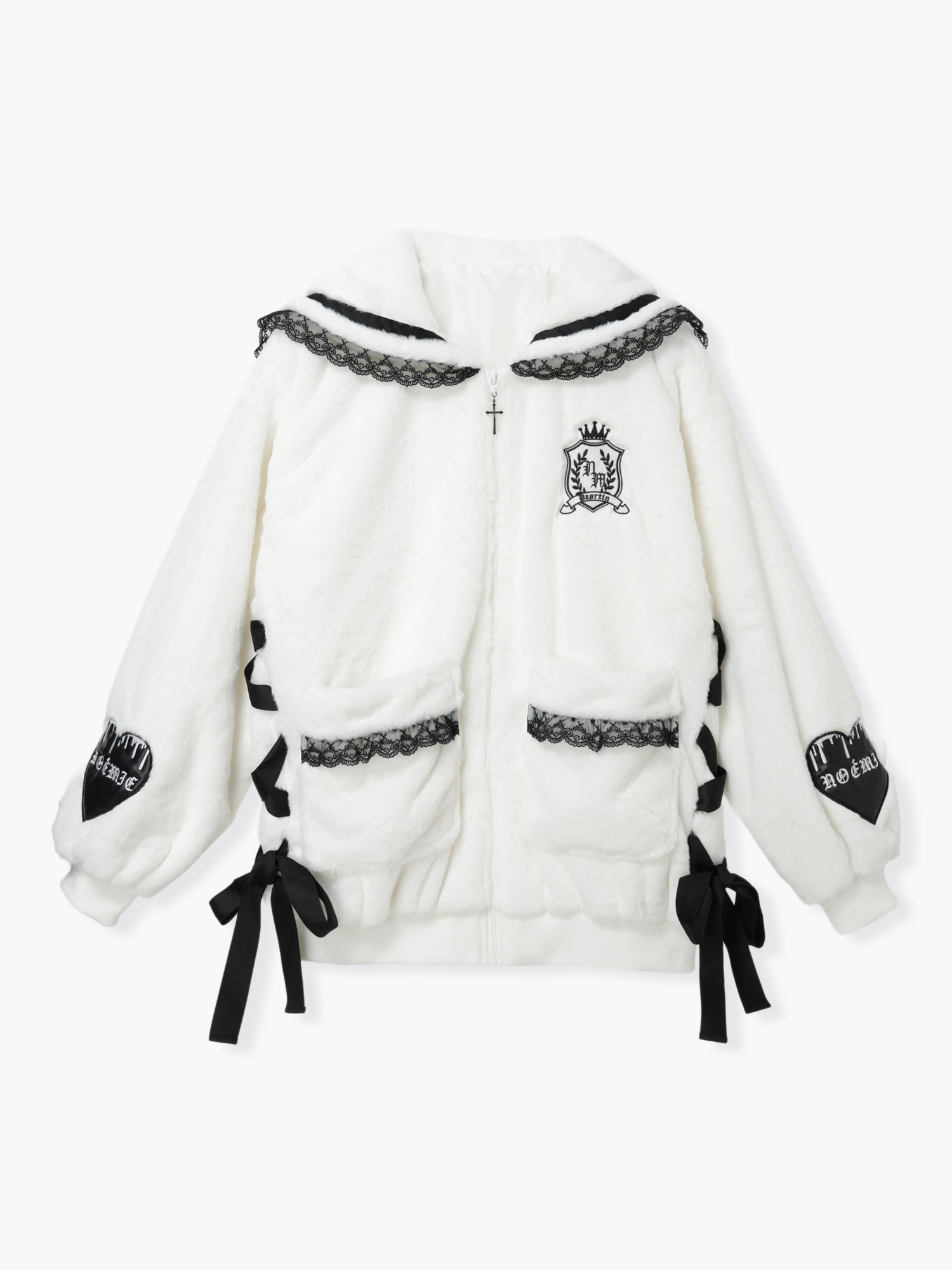 ゴシックスピンドルファーブルゾン（ブルゾン｜オフホワイト・黒