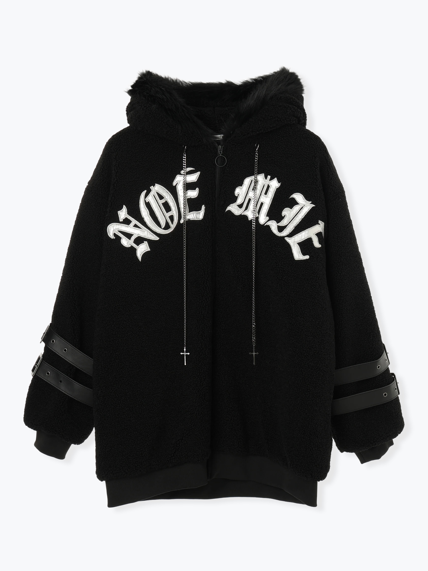 ダブルバックルうさ耳ユニセックスボアブルゾン（ブルゾン｜オフ