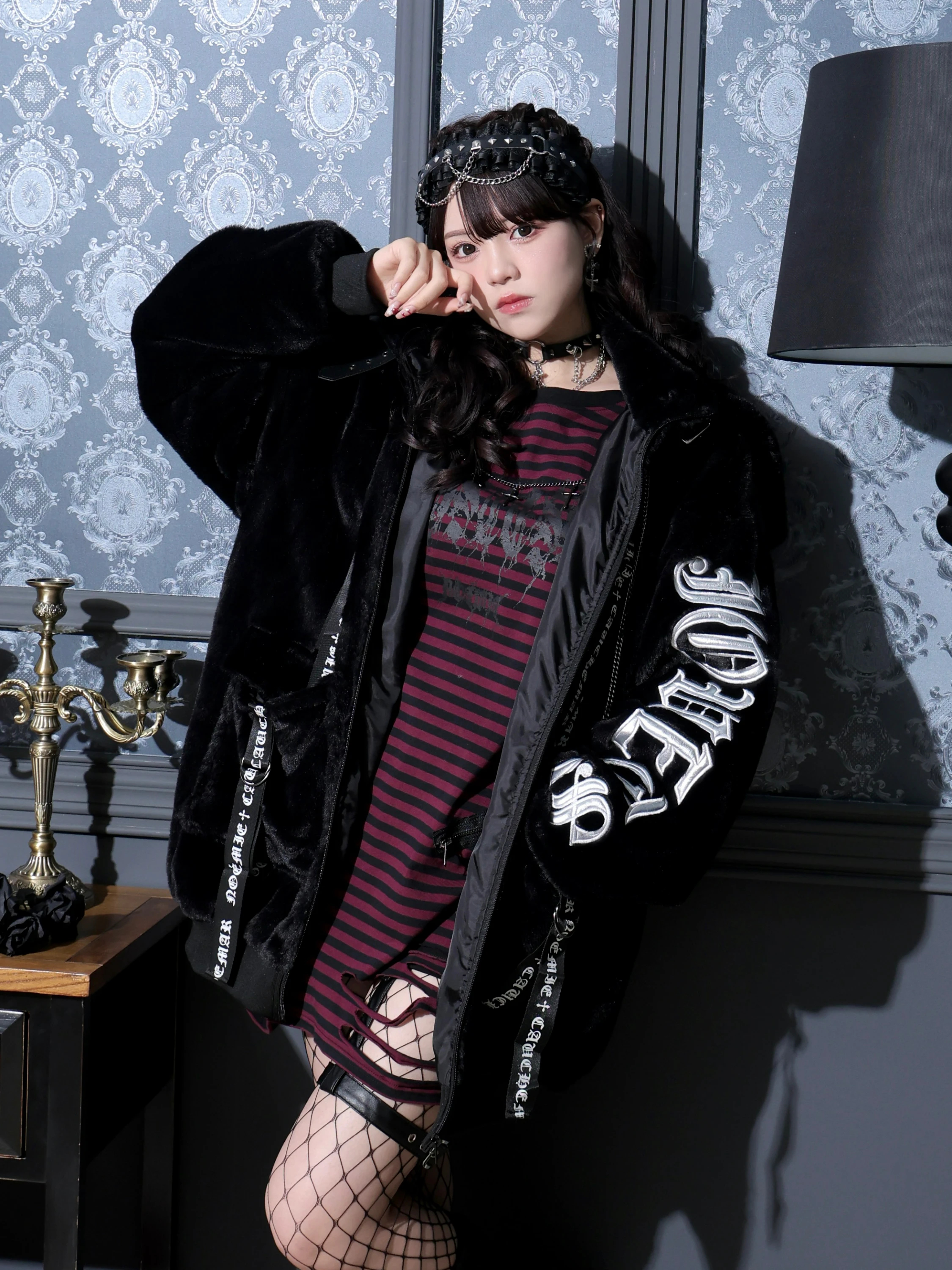 スタンドフードユニセックスファーブルゾン（ブルゾン｜オフホワイト