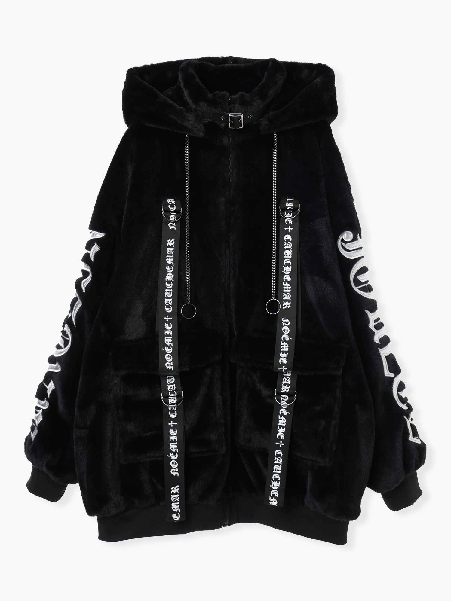 スタンドフードユニセックスファーブルゾン（ブルゾン｜オフホワイト