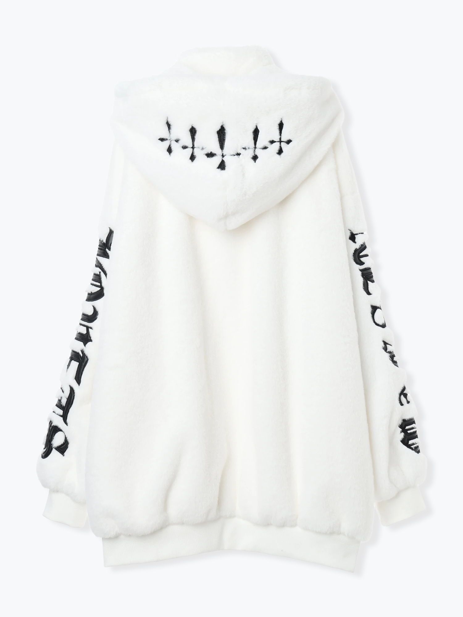 スタンドフードユニセックスファーブルゾン（ブルゾン｜オフホワイト