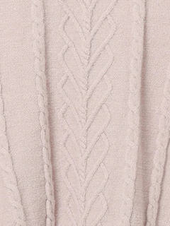 NOEMIE(ノエミー) |ビジューリボンケーブルオフショルファーニット