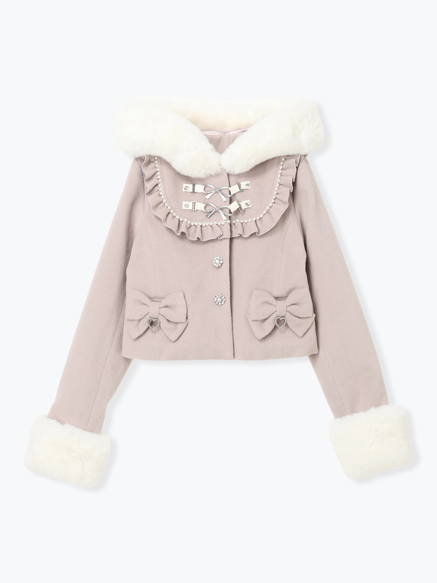 ヨークフリルドーリーショートコート（ジャケット・ブルゾン｜オフ