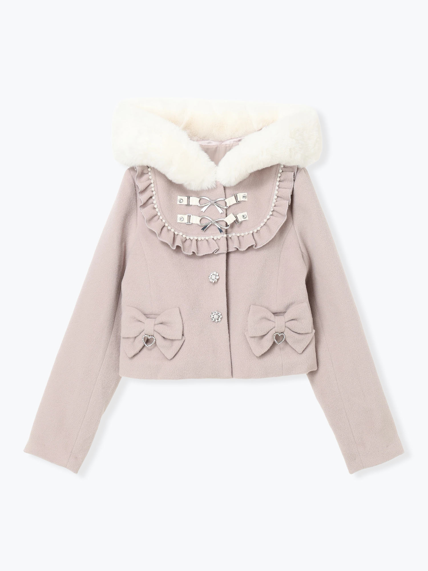 ヨークフリルドーリーショートコート（ジャケット・ブルゾン｜オフ