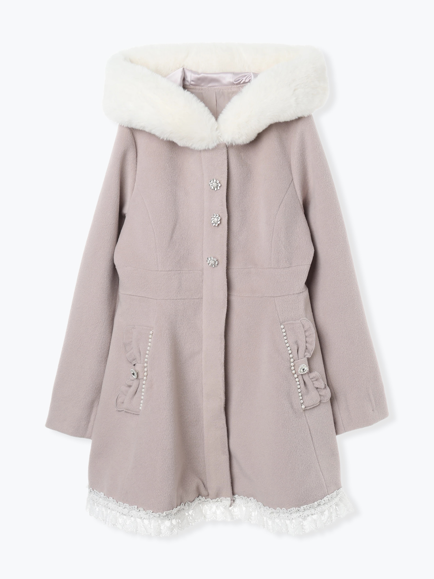 量産型 地雷 NOEME ノエミー ドーリーフードケープフレアコート ピンク