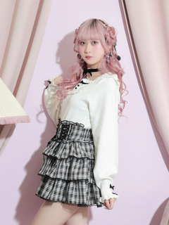 NOEMIE(ノエミー) |バックリボンダブルレースアップティアードスカパン