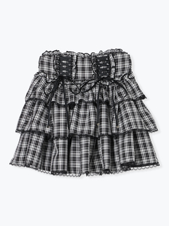 NOEMIE(ノエミー) |バックリボンダブルレースアップティアードスカパン