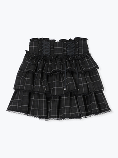 NOEMIE(ノエミー) |バックリボンダブルレースアップティアードスカパン